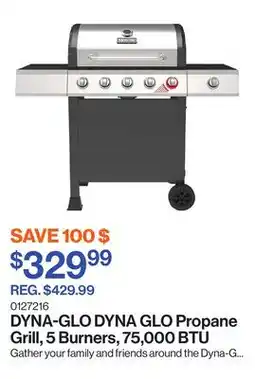 Patrick Morin DYNA GLO Propane Grill, 5 Burners, 75,000 BTU offer
