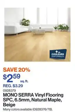 Patrick Morin Vinyl Flooring SPC, 6.5mm, Natural Maple, Beige offer