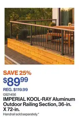 Patrick Morin Aluminum Outdoor Railing Section, 36-in. X 72-in offer