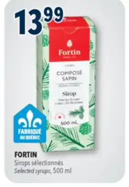 Familiprix FORTIN Selected syrups, 500ml offer