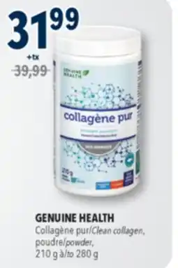 Familiprix GENUINE HEALTH Clean collagen, powder offer