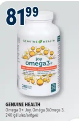 Familiprix GENUINE HEALTH Omega 3+ Joy 240 softgels offer