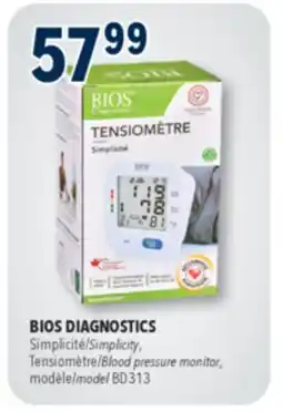 Familiprix BIOS DIAGNOSTICS Simplicity, Blood pressure monitor, model BD313 offer