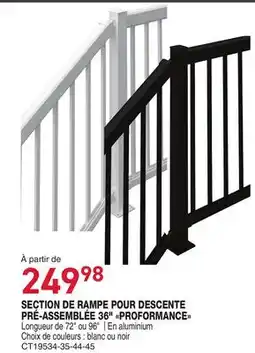 Matério SECTION DE RAMPE POUR DESCENTE PRÉ-ASSEMBLÉE 36 PROFORMANCE offer