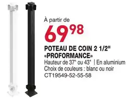 Matério POTEAU DE COIN 2 1/2 PROFORMANCE offer