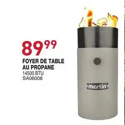 Matério FOYER DE TABLE AU PROPANE MARTIN offer