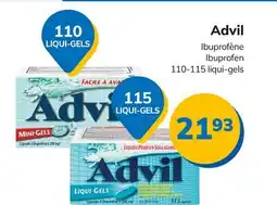 Accès pharma Advil Ibuprofen 110-115 liqui-gels offer