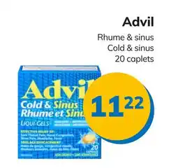 Accès pharma Advil Rhume & sinus Cold & sinus 20 caplets offer