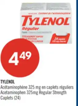 Pharmaprix TYLENOL Acetaminophen 325mg Regular Strength Caplets (24) offer
