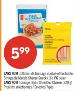 Pharmaprix NO NAME Marble Cheese Snack (16), PC or NO NAME Shredded Cheese (320 g) offer