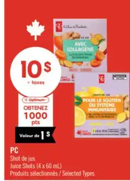Pharmaprix PC Juice Shots offer