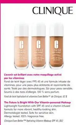 Pharmaprix Clinique Even Better Hydrating Vitamin Makeup SPF 45 offer