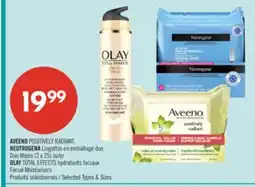 Pharmaprix AVEENO POSITIVELY RADIANT, NEUTROGENA Duo Wipes (2 x 25) or OLAY TOTAL EFFECTS Facial Moisturizers offer