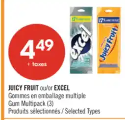 Pharmaprix JUICY FRUIT or EXCEL Gum Multipack offer