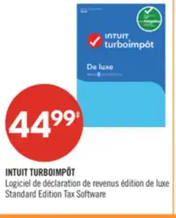 Pharmaprix INTUIT TURBOIMPÔT Standard Edition Tax Software offer