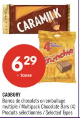 Pharmaprix CADBURY Multipack Chocolate Bars (4) offer