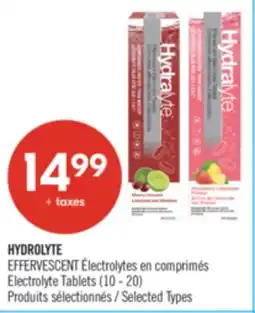 Pharmaprix HYDROLYTE EFFERVESCENT Electrolyte Tablets (10 - 20) offer