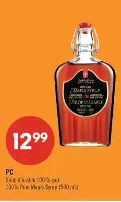 Pharmaprix PC 100% Pure Maple Syrup (500 mL) offer