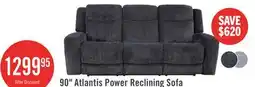 The Brick Atlantis 90 Fabric Zero Gravity Power Reclining Sofa - Dark Grey offer