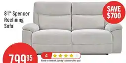 The Brick Spencer 80.9 Chenille Fabric Manual Reclining Sofa - Grey offer