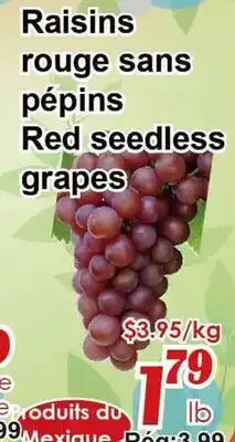 Marche C&T Red seedless grapes offer