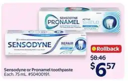 Walmart Sensodyne or Pronamel Toothpaste offer