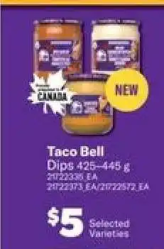 Real Canadian Superstore Taco Bell dips offer