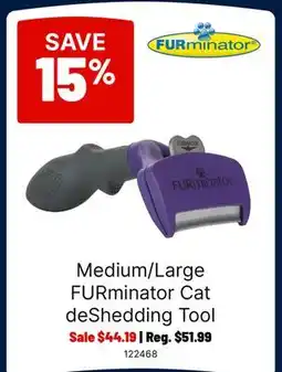 Ren’s Pets Depot Medium/Large FURminator Cat deShedding Tool offer
