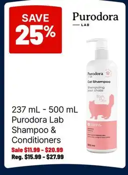 Ren’s Pets Depot Purodora Lab Shampoo & Conditioners offer