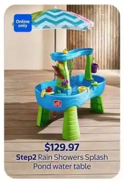 Walmart Step2 Rain Showers Splash Pond water table offer