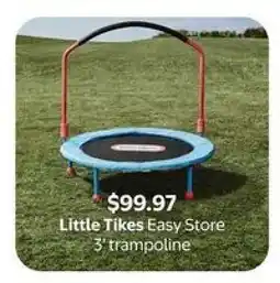 Walmart Little Tikes Easy Store 3' Trampoline offer