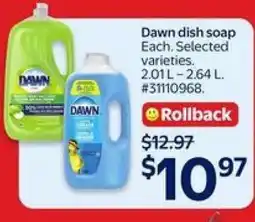 Walmart DAWN DISH SOAP offer