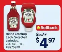 Walmart Heinz Ketchup offer
