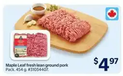 Walmart Maple Leaf Fresh Lean Ground Pork offer