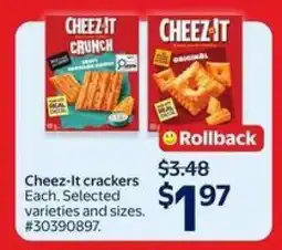 Walmart Cheez-It Crackers offer