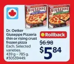 Walmart Dr. Oetker Giuseppe Pizzeria offer