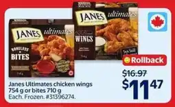 Walmart Janes Ultimates Chicken Wings or Bites offer