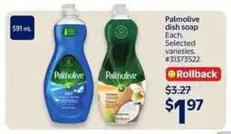 Walmart PALMOLIVE DISH SOAP offer
