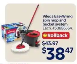 Walmart Vileda EasyWring Spin Mop and Bucket System offer