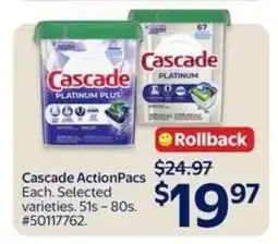 Walmart Cascade ActionPacs offer