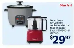 Walmart Starfrit 10-Cup Rice Cooker or Electric Food Chopper offer