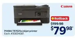 Walmart PIXMA TR7021A inkjet printer offer