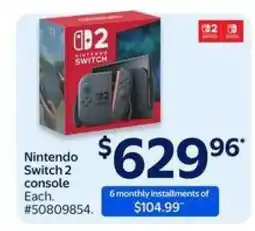 Walmart Nintendo Switch 2 Console offer