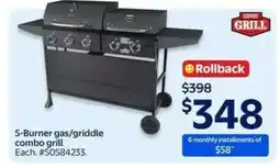 Walmart 5-Burner Gas/Griddle Combo Grill offer