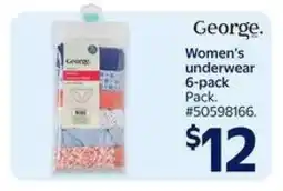 Walmart George Women's Underwear offer