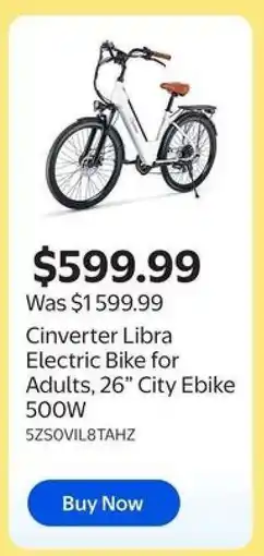 Walmart Cinverter Libra Electric Bike offer