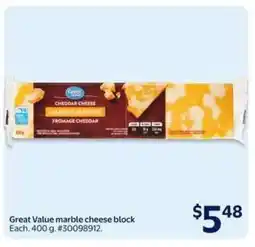 Walmart Great Value Marble Cheese Block offer