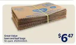 Walmart Great Value Lawn and Leaf Bags offer