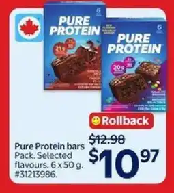 Walmart Pure Protein Bars Pack offer