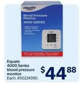 Walmart Equate 4000 Series blood pressure monitor offer